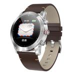 DTNO.1 S10 1.3 inches TFT Color Screen Smart Bracelet IP68 Waterproof, Leather Watchband, Support Call Reminder /Heart Rate Monitoring /Sleep Monitoring /Multi-sport Mode (Brown)