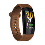 QS01 0.96 inches TFT Color Screen Smart Bracelet IP67 Waterproof, Support Call Reminder /Heart Rate Monitoring /Sleep Monitoring /Blood Pressure Monitoring /Sedentary Reminder (Coffee)