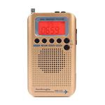 HRD-737 Portable Aircraft Band Radio Wide Frequency Receiver (Gold)