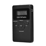 HRD-101 Portable Mini Digital DAB+FM Radio with Lanyard & Headset(Black)