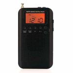 HRD-104 Mini Portable FM + AM Two Band Radio with Loudspeaker(Black)