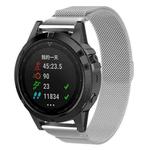 For Garmin Fenix 6S Milanese Watch Band(Silver)