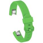 Solid Color Silicone Watch Band for FITBIT Alta / HR, Size: L(Green)
