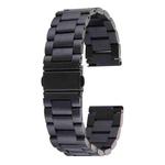 For Samsung Gear S2 Classic Smart Watch Butterfly Buckle 3 Beads Stainless Steel Watchband(Black)