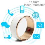 JAKCOM R3F 18K Rose Gold Smart Ring, Waterproof & Dustproof, Health Tracker, Wireless Sharing, Push Message, Inner Perimeter: 57.1mm(White)