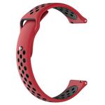 Double Color Watch Band for Galaxy S3 Ticwatch Pro(Red Black)
