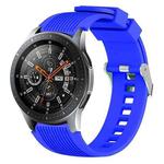 Vertical Grain Watch Band for Galaxy Watch 46mm(Sapphire Blue)