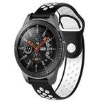 Double Color Watch Band for Galaxy Watch 46mm(Black White)