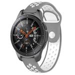 Double Color Watch Band for Galaxy Watch 46mm(Grey White)