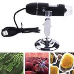 1000X Magnifier 0.3MP Image Sensor USB Digital Microscope with 8 LED & Professional Stand(Black)