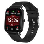 DT35 1.54 inch LCD Screen Silicone Strap Smart Watch, Support Bluetooth Call / Heart Rate Monitor / Sleep Monitor / Blood Pressure Monitoring / Pedometer(Black)