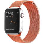 Milanese Loop Magnetic Stainless Steel Watch Band for Apple Watch Ultra 49mm&Watch Ultra 2 49mm / Series 9&8&7 45mm / SE 3&SE 2&6&SE&5&4 44mm / 3&2&1 42mm(Orange)