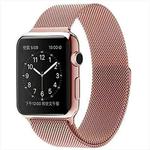 Milanese Loop Magnetic Stainless Steel Watch Band for Apple Watch Ultra 49mm&Watch Ultra 2 49mm / Series 9&8&7 45mm / SE 3&SE 2&6&SE&5&4 44mm / 3&2&1 42mm(Rose Pink)