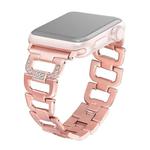 Colorful Diamond Stainless Steel Watch Band for Apple Watch Series 7 41mm / 6 & SE & 5 & 4 40mm / 3 & 2 & 1 38mm(Rose Gold)