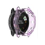 For Garmin Fenix 6X TPU Half Coverage Smart Watch Protevtice Case(Purple)