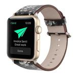 For Apple Watch Ultra 49mm&Watch Ultra 2 49mm / Series 10 46mm / 9&8&7 45mm / SE 3&SE 2&6&SE&5&4 44mm / 3&2&1 42mm Fashion Pastoralism Style Little Floral Pattern Women Watch Leather Watch Band