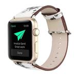 For Apple Watch Ultra 49mm&Watch Ultra 2 49mm / Series 9&8&7 45mm / SE 3&SE 2&6&SE&5&4 44mm / 3&2&1 42mm Fashion Pastoralism Style Little Floral Pattern Women Watch Leather Watch Band