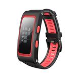 T28 0.96 Inch OLED Touch Screen GPS Track Record Smart Bracelet, IP67 Waterproof, Support Pedometer / Heart Rate Monitor / Blood Pressure Monitor / Notification Remind / Call Reminder / Smart Alarm / Answer Calls / Sedentary remind / Sleep Monitor, Compatible with Android and iOS Phones(Red)