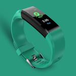 115Plus 0.96 inches OLED Color Screen Smart Bracelet,Support Call Reminder /Heart Rate Monitoring /Blood Pressure Monitoring /Sleep Monitoring /Sedentary Remind(Green)