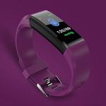 115Plus 0.96 inches OLED Color Screen Smart Bracelet,Support Call Reminder /Heart Rate Monitoring /Blood Pressure Monitoring /Sleep Monitoring /Sedentary Remind(Purple)