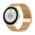 ZL02D 1.28 inch IP67 Waterproof Steel Band Smart Watch Support Heart Rate Monitoring (Gold)