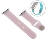 Pure Color Silicone Wrist Strap Watchband for Apple Watch Series 7 45mm / 6 & SE & 5 & 4 44mm / 3 & 2 & 1 42mm(Light Purple)