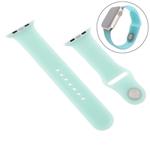 Pure Color Silicone Watch Band for Apple Watch Ultra 49mm / Series 8&7 45mm / SE 2&6&SE&5&4 44mm / 3&2&1 42mm(Mint Green)