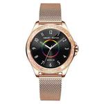M6003 Stainless Steel Mesh Strap Fashion Smart Watch for Women, Support Heart Rate Monitoring & Pedometer & Sleep Monitoring & Calories(Rose Gold)