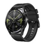 HUAWEI WATCH GT 3 Smart Watch 46mm Rubber Wristband, 1.43 inch AMOLED Screen, Support Heart Rate Monitoring / GPS / 14-days Battery Life / NFC(Black)