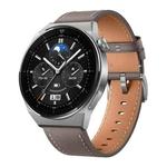 HUAWEI WATCH GT 3 Pro Titanium Smart Watch 46mm Genuine Leather Wristband, 1.43 inch AMOLED Screen, Support ECG / GPS / 14-days Battery Life(Grey)