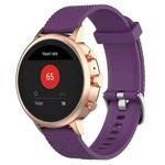 18mm Texture Silicone Wrist Strap Watch Band for Fossil Female Sport / Charter HR / Gen 4 Q Venture HR (Dark Purple)