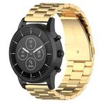 22mm Steel Wrist Strap Watch Band for Fossil Hybrid Smartwatch HR, Male Gen 4 Explorist HR / Male Sport (Gold)