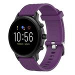 22mm Texture Silicone Wrist Strap Watch Band for Fossil Gen 5 Carlyle, Gen 5 Julianna, Gen 5 Garrett, Gen 5 Carlyle HR (Dark Purple)