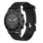 22mm Texture Silicone Wrist Strap Watch Band for Fossil Hybrid Smartwatch HR, Male Gen 4 Explorist HR, Male Sport (Black)