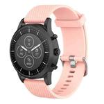 22mm Texture Silicone Wrist Strap Watch Band for Fossil Hybrid Smartwatch HR, Male Gen 4 Explorist HR, Male Sport(Pink)