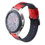 For Galaxy Watch 22mm Smart Watch Universal Silicone Skin + Carbon Fiber Texture Watch Band(Red)