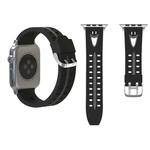 For Apple Watch Series 3 & 2 & 1 38mm Fashion Smiling Face Pattern Silicone Watch Band (Black+Gray)