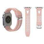For Apple Watch Series 3 & 2 & 1 38mm Fashion Smiling Face Pattern Silicone Watch Band(Pink)