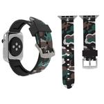 For Apple Watch Series 3 & 2 & 1 38mm Fashion Camouflage Pattern Silicone Watch Band(White)