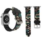 For Apple Watch Series 3 & 2 & 1 38mm Fashion Camouflage Pattern Silicone Watch Band(Apricot)