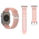 For Apple Watch Series 3 & 2 & 1 38mm Fashion Electrocardiogram Pattern Silicone Watch Band(Pink)