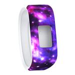 Nebula Pattern Silicone Sport Watch Band for Garmin Vivofit JR, Size: Large(Purple)