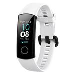 Solid Color Silicone Watch Band for Huawei Honor Band 4(White)