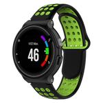 Double Colour Silicone Sport Watch Band for Garmin Forerunner 220 / Approach S5 / S20(Black+green)