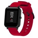 Silicone Glossy Sport Watch Band for Huami Amazfit Bip Lite Version 20mm(Red)