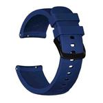 Crazy Horse Texture Silicone Watch Band for Huami Amazfit Bip Lite Version 20mm(Dark Blue)