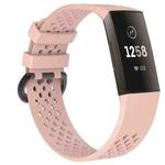 Square Hole Adjustable Sport Watch Band for FITBIT Charge 3(Pink)