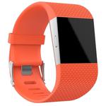 Rhombus Texture Adjustable Sport Watch Band for FITBIT Surge(Orange)