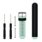 Two-colour Silicone Sport Watch Band for Garmin Forerunner 230 / 235 / 620 / 630 / 735XT(Black+green)