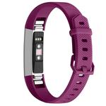 Solid Color Silicone Wrist Strap for FITBIT Alta / HR (Purple)